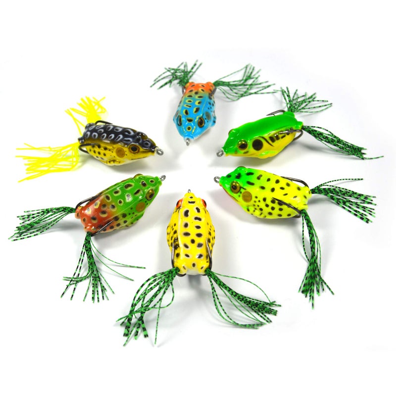 Supertrip Topwater Frog Crankbait Tackle Crank Bait Bass Soft Swimbait Lures Crankbaits Baits Hard Bait Fishing Lures Color 6pcs - Image 4